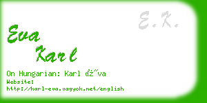 eva karl business card